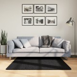 vidaXL Covor &bdquo;OVIEDO&rdquo;, fire scurte, negru, 120x120 cm