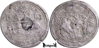 1687 CZ, 10 Pfennig - Maximilian al II-lea Emanuel - Electoratul Bavariei foto
