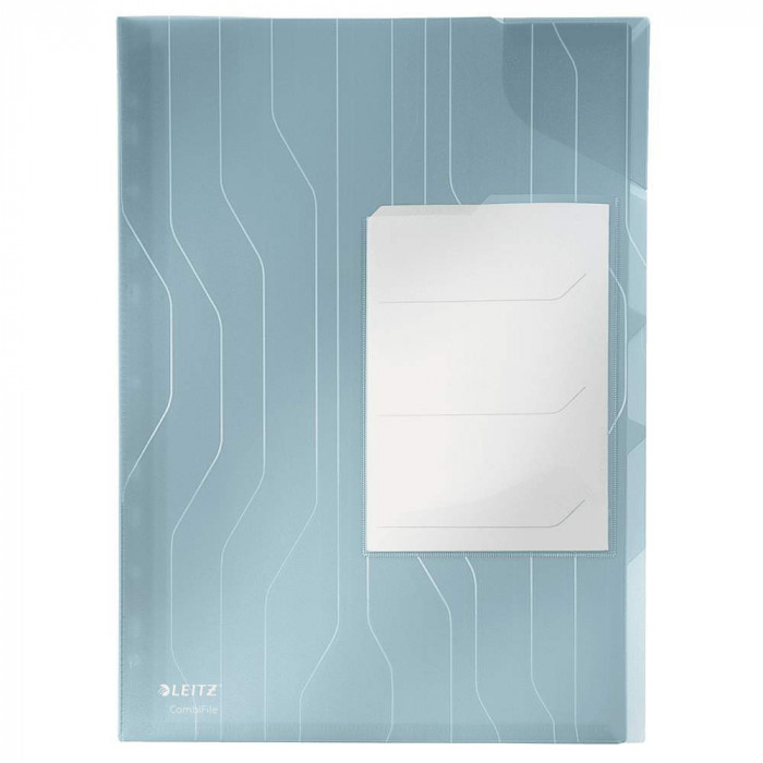 Mapa cu 3 Separatoare CombiFile Jumbo din Plastic Leitz, 3x20 Coli, Albastra, Mape Documente, Mapa cu Separatoare, Mapa pentru Documente, Mapa Protect