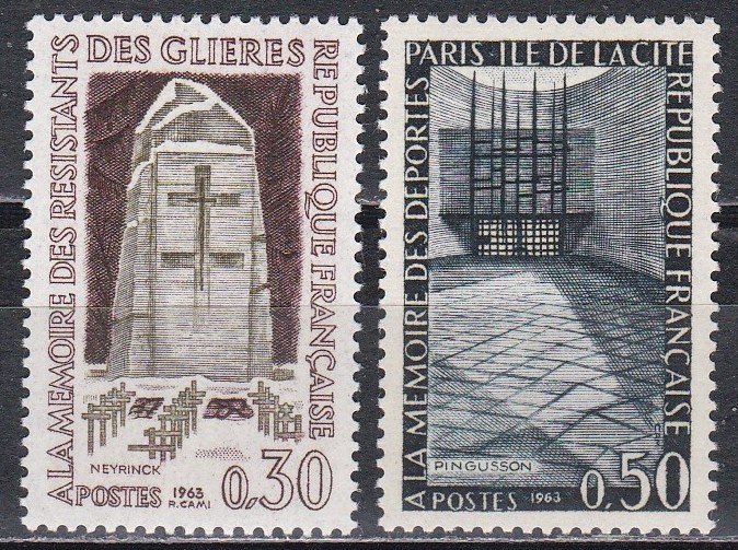 Franta 1963 - Memoriale ale luptătorilor de rezistență, MNH