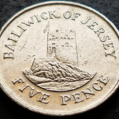 Moneda 5 PENCE - JERSEY, anul 1998 * cod 3736