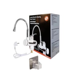 Robinet electric flexibil pentru &icirc;ncălzirea apei cu afișaj LED + suport pentru mop