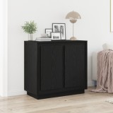 VidaXL Dulap, stejar negru, 80x34x75 cm, lemn prelucrat