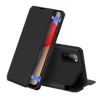 Husa Piele DUX DUCIS Skin X pentru Samsung Galaxy A02s A025F, Neagra foto