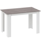HOMCOM Masă Modernă de Dining pentru 4-6 Persoane 120x69x75 cm Gri și Alb | Aosom Romania