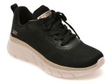Pantofi sport SKECHERS negri, BOBS B FLEX HI, din material textil