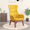 VidaXL Scaun de relaxare, galben muștar, material textil