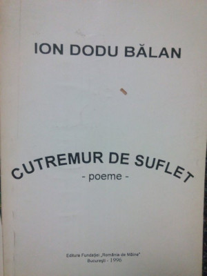Ion Dodu Balan - Cutremur de suflet (1996) foto
