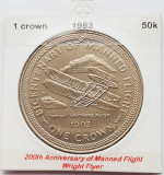 1904 Insula Man 1 crown 1983 Elizabeth II (Wright Flyer) km 104