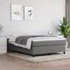 VidaXL Cadru de pat fără saltea, gri &icirc;nchis, 140x190 cm, textil