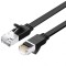 Cablu Retea UGREEN NW101 Flat, UTP, Cat6, 2m, Negru