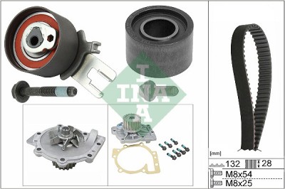 INA 530 0582 30 Set pompa apa + curea dintata foto
