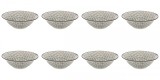 Set boluri, 8 piese, 1.65 L, Portelan, Negru