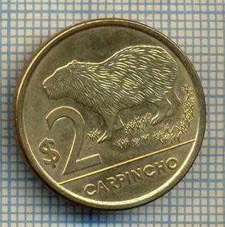 12131 MONEDA-URUGUAY-2 PESOS URUGUAYOS -CARPINCHO-ANUL 2012-STAREA CARE SE VEDE foto