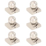 Gossi capace stalpi tip glob, 6 buc., 81x81 mm, otel inoxidabil