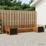 Cumpara ieftin Set de canapele de exterior 7 buc. 7-Locuri natural