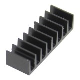 Radiator extrudat, aluminiu, 6.3x19x4.8mm, negru, FISCHER ELEKTRONIK, ICK14/16B, T136852