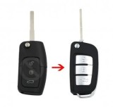 Set 2 bucati - Carcasa cheie Topautochei&amp;#174; compatibila cu Ford Focus Fiesta C-Max Galaxy Kuga S-Max, model conversie