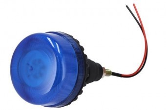 Girofar LED Albastru 36W flexibil prindere surub central moto foto