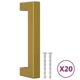 Cumpara ieftin Manere de dulap, 20 buc., auriu, 96 mm, otel inoxidabil