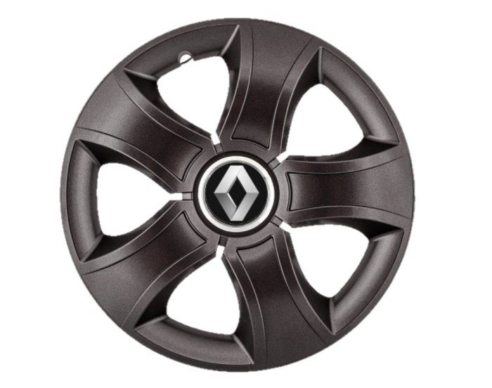 Set 4 capace roti Bis Negru R16 pentru gama auto Renault