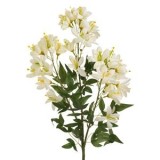 Floare artificiala cu tulpina lunga, flori albe si galbene, 83 cm, CMCLASS