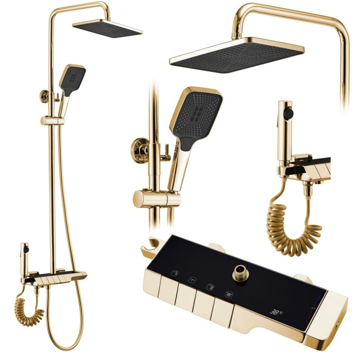 Set dus cu termostat REA ROB Gold