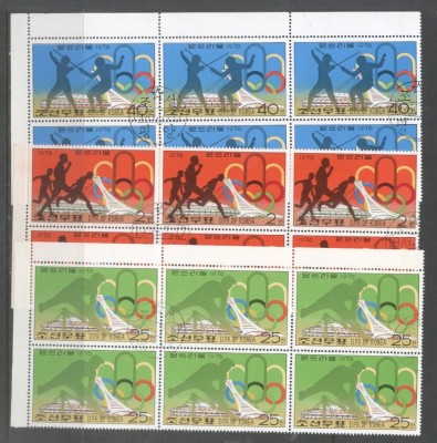 Korea 1976 6 x Sport Olympic Games Mi.1508 1512-1513 used TA.187 foto