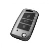 Husa Cheie Auto Briceag VW Golf 7, 3 Butoane, Tpu, Gri Inchis AutoProtect KeyCars, Oem