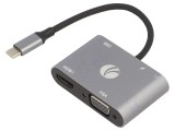 Adaptor OTG USB 3.0/3.1 Negru 0.15m 5Gbps, VCOM