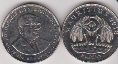 Mauritius 5 rupees diferiti ani foto
