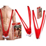 Cumpara ieftin Lenjerie sexy pentru barbati, Christmas Mankini, One Size, Rosu