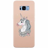 Husa silicon pentru Samsung S8, Cute Rose Gold