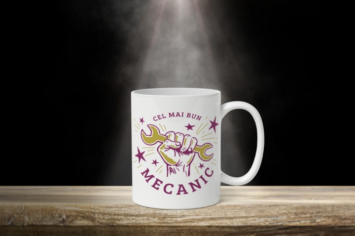 Cana alba personalizata Cel Mai Bun Mecanic, INOVATIX&reg;. 330ml