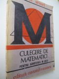 Culegere de matematici pentru admiterea in liceu - Silviu Stossel