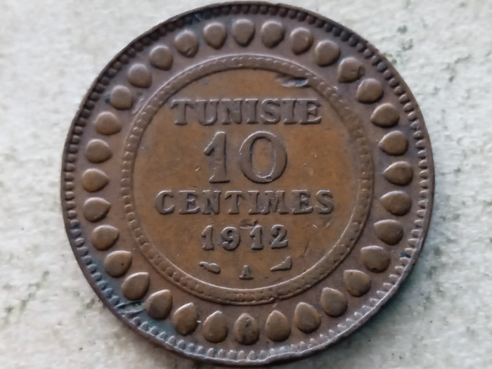 TUNISIA-10 CENTIMES 1912