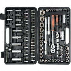 Trusa tubulare 1/2&quot;-1/4&quot;,biti ,adaptoaresi clicheti, 108 piese