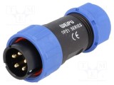 Mufă SP21 tată WEIPU PIN: 5 IP68 7-12mm 30A lipire pe cablu 500V