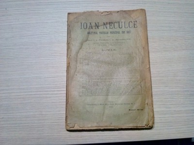 IOAN NECULCE - Buletinul Muzeului Municipal Iasi - Anul I, Fas.1, Oct.1921-192p foto