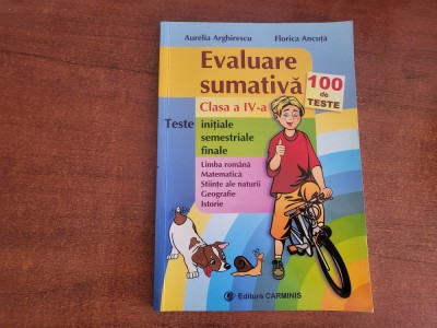 Evaluare sumativa clasa a IV - a- Aurelia Arghirescu,F.Ancuta foto