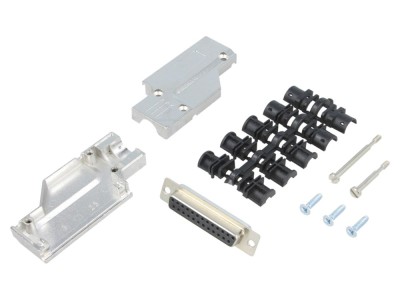 Conector D-Sub 25 Pin Mamă 90&amp;deg; foto