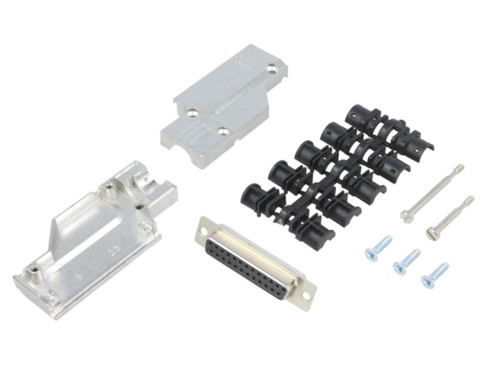 Conector D-Sub 25 Pin Mamă 90&deg;