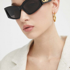 Balenciaga ochelari de soare femei, culoarea negru, BB0321S