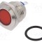 Lampă de control LED roșie plată 12V &Oslash;16mm NINIGI
