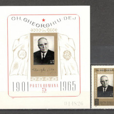 Romania.1966 1 an moarte Ghe.Gheorghiu-Dej TR.211