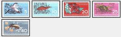 DDR 1959 - Protectia naturii, fauna, serie neuzata foto