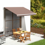 P&acirc;nză Copertină Rezervă vidaXL, Maro, 3.5x2.5m, Poliester UV, Impermeabilă, Umbrar Terasă/Grădină