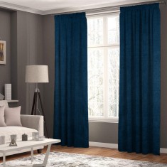 Set draperii tip tesatura in cu rejansa din bumbac tip fagure, Madison, 150x230 cm, densitate 700 g/ml, Fira, 2 buc