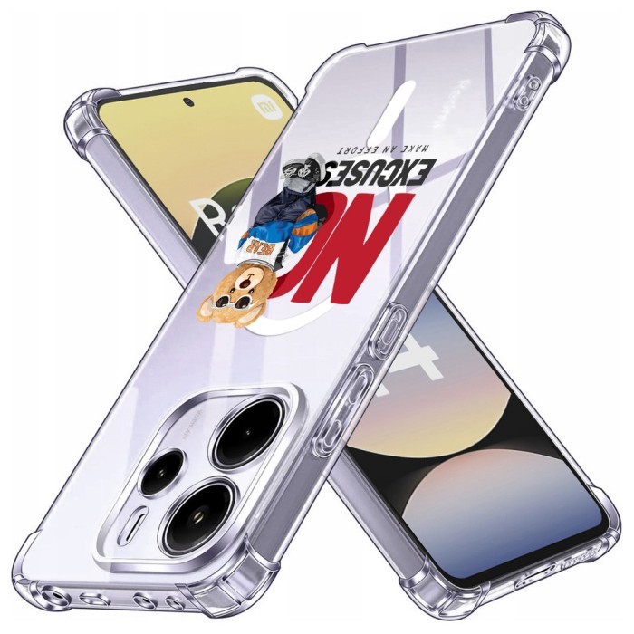 Husa antisoc pentru xiaomi redmi note 14 4g (standard) airbag magsafe, col&Egrave;uri ranforsate - no excuses
