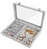 Cumpara ieftin Caseta Gri pentru prezentare bijuterii WZ4341